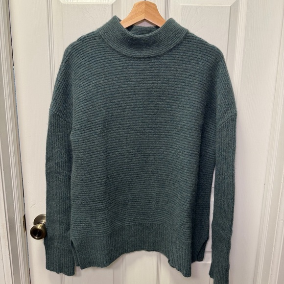 Rachel Zoe Sweaters - Rachel Zoe 100% Cashmere Mock Neck Sweater, Size XL, Teal, Pullover